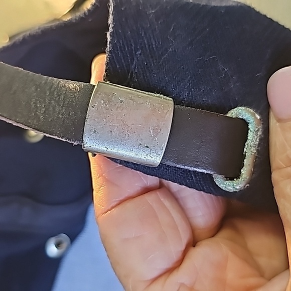 Budweiser hat, navy blue  and tan. 1999 Anheuser Bush. ADJUSTABLE - Picture 7 of 9